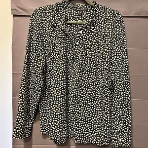 JCrew Mercantile too black with white hearts